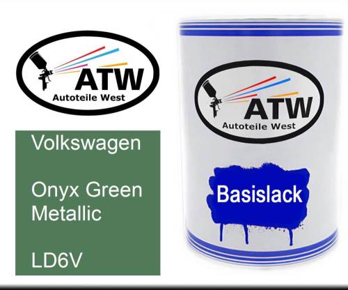 Volkswagen, Onyx Green Metallic, LD6V: 500ml Lackdose, von ATW Autoteile West.